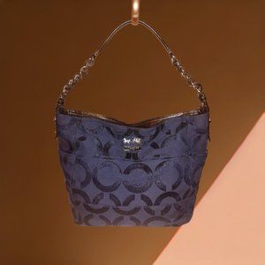 Authentic Coach Madison Tribeca Signature Op Art Handbag [No D0982-14188]